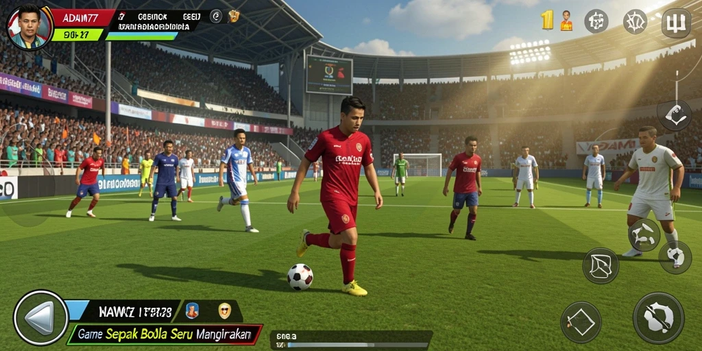 Gameplay menarik di ADAM77 dengan aksi sepak bola nyata.