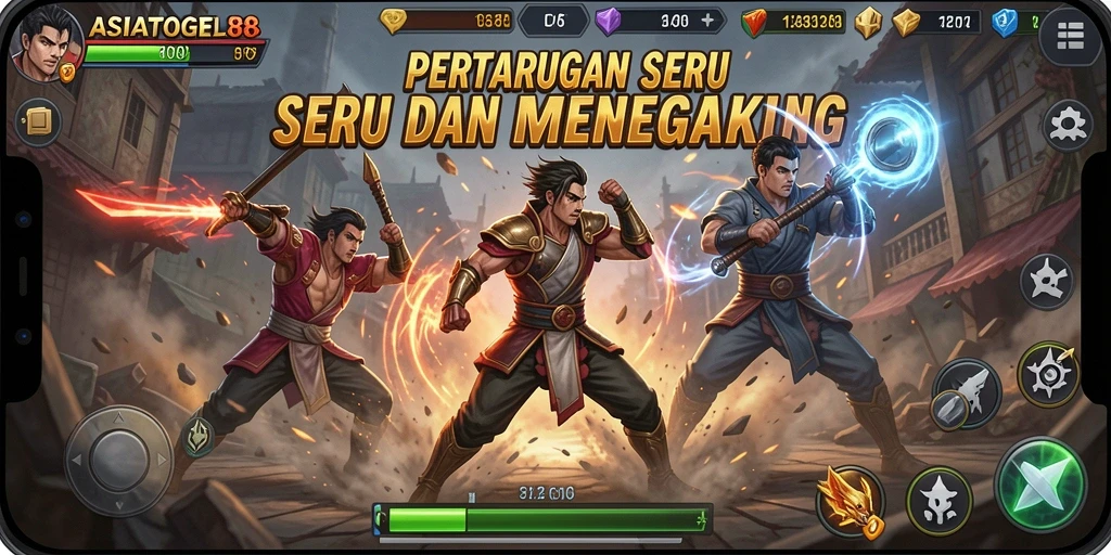 Tampilan seru pertarungan di ASIATOGEL88 dengan grafik menawan.