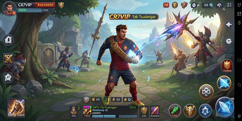 Tangkapan layar gameplay CR7VIP menampilkan pertarungan yang mendebarkan dan grafis yang indah.