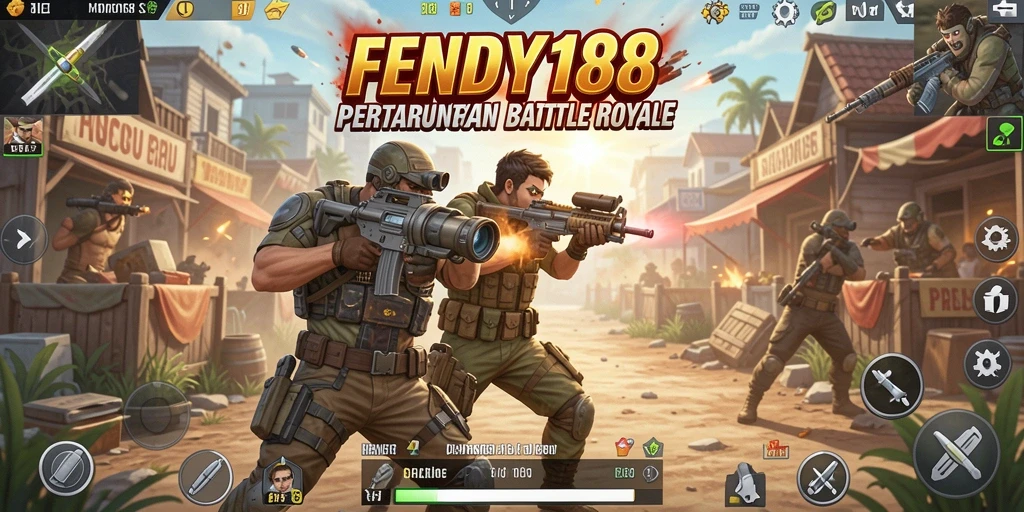 Tampilan dinamis gameplay Battle Royale di FENDY188.