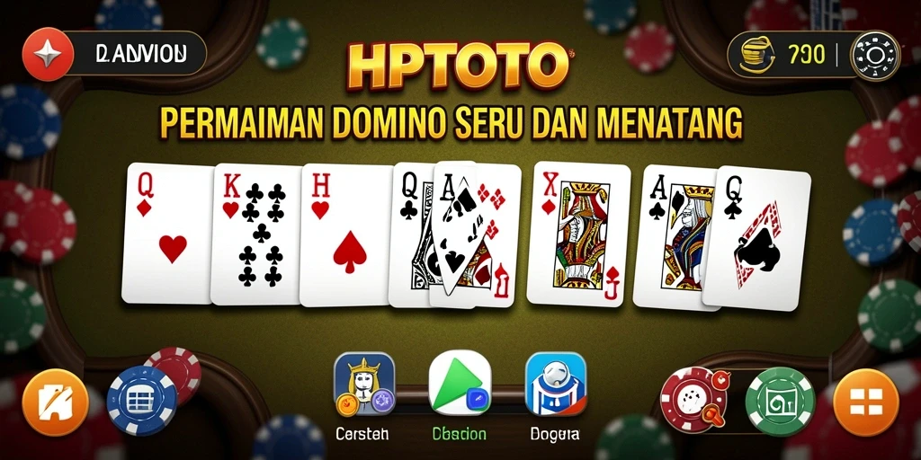 Tangkapan layar HPTOTO menampilkan gameplay seru permainan Domino.