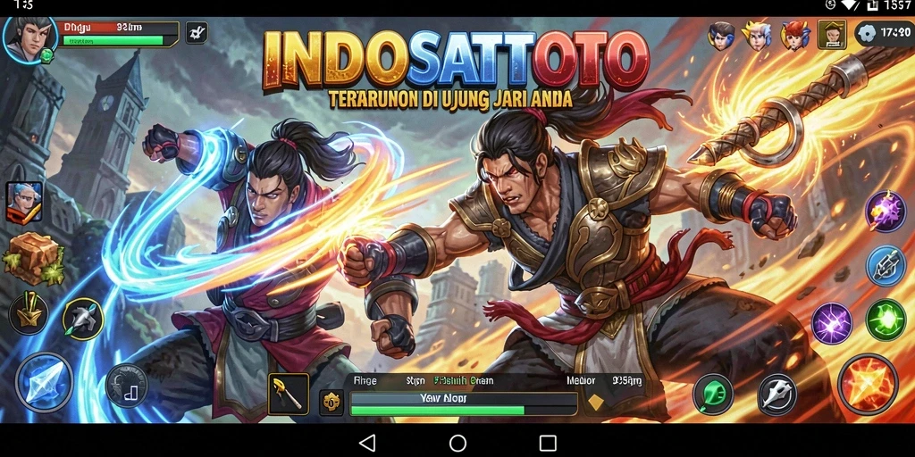 Gameplay INDOSATTOTO yang seru dengan aksi pertarungan mendebarkan.