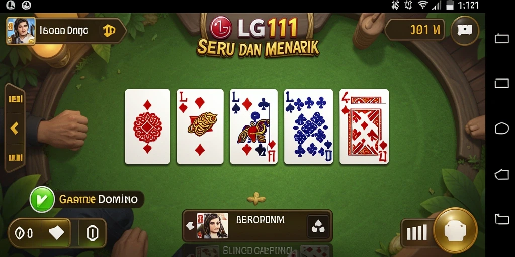 Tampilan gameplay LG111 yang menarik dan seru dalam permainan Domino.