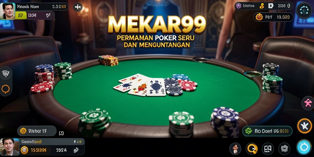 Tampilan gameplay poker yang seru di MEKAR99.