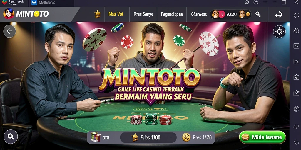 Screenshot gameplay MINTOTO yang menarik dalam suasana kasino Live Casino.