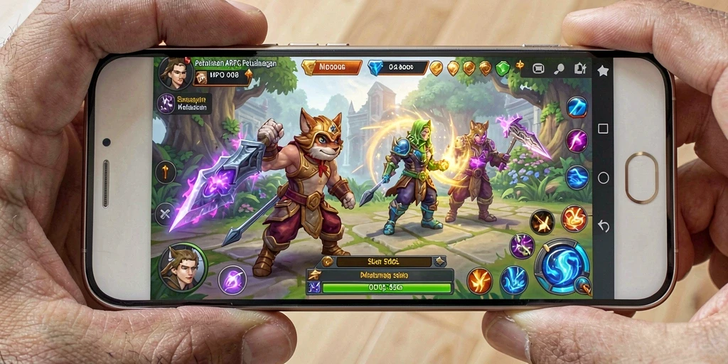 Screenshot MPO08 menampilkan aksi seru dalam pertarungan ARPG.