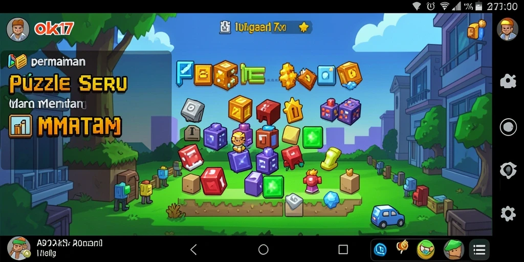 Gambar gameplay OLX17 dengan tantangan puzzle yang menarik.