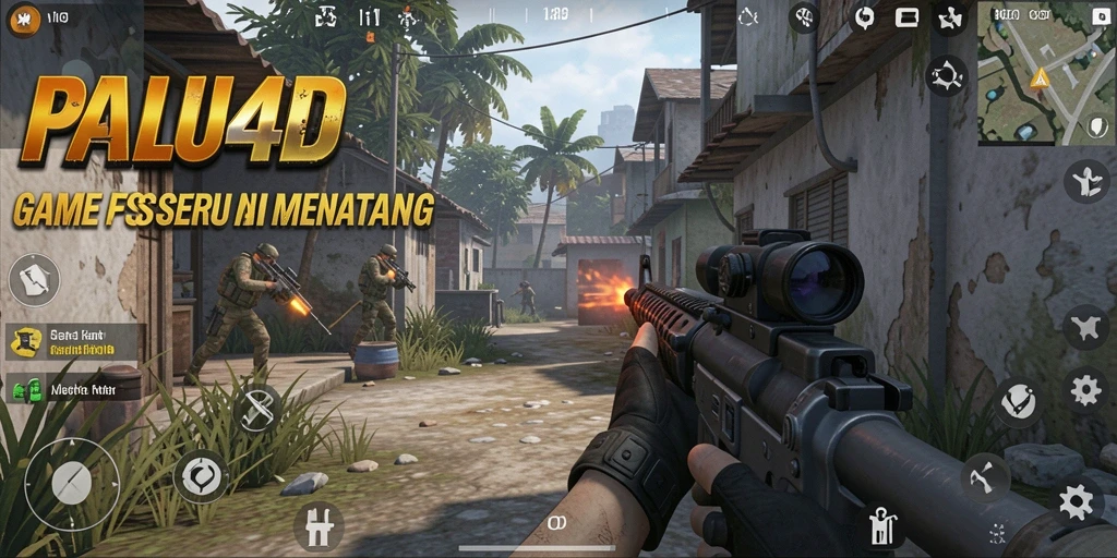 Tampilkan gameplay PALU4D dengan aksi tembak-menembak yang seru.