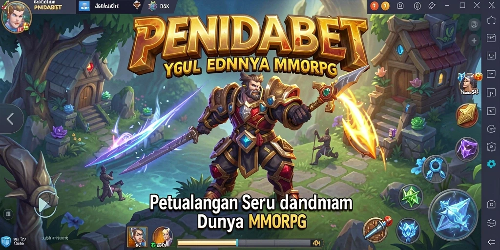 Screenshot PENIDABET menampilkan pertarungan seru dalam dunia MMORPG yang luas.