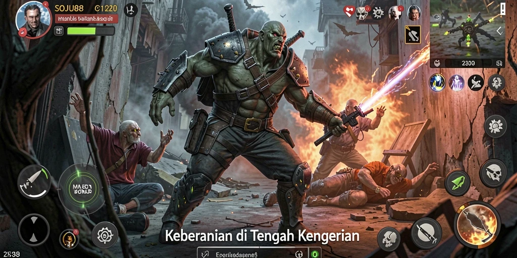 Tampilan gameplay menegangkan dari SOJU88 dengan elemen Horror.