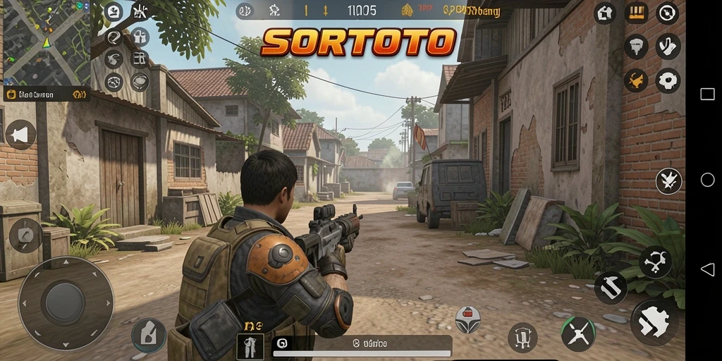 Gameplay seru SORTOTO dengan pertempuran TPS yang mendebarkan.