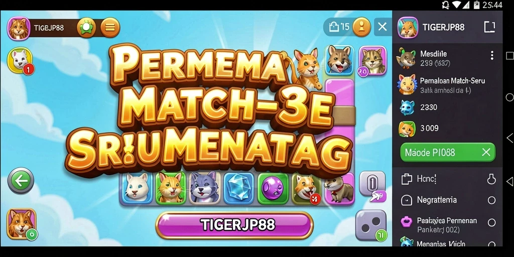 Tampak serunya gameplay di TIGERJP88 saat mencocokkan objek.