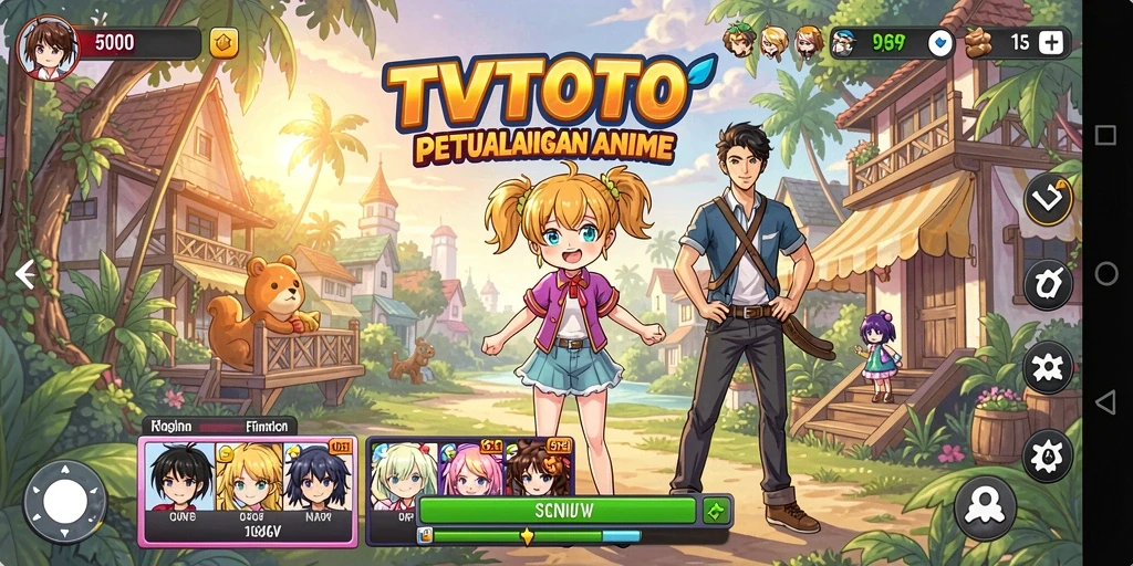 Tampilan menakjubkan dari karakter dan dunia anime dalam TVTOTO.